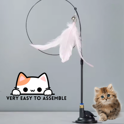 Interactive Suction Cup Cat Feather Toy